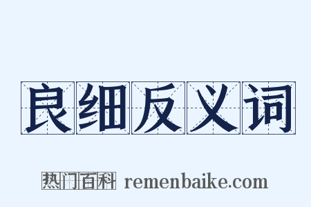 良细反义词是什么意思的图片